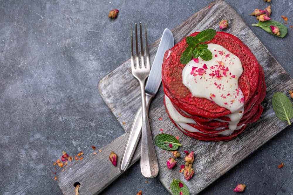 Healthy Red Velvet Beetroot Pancakes - Light, Fluffy & Perfect